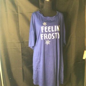 #663.  Sonoma Blue Pajama Dress - Feelin' Frosty